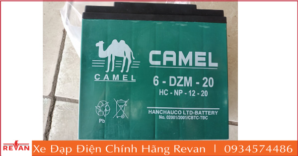 Bình ắc quy xe máy điện camel 12v 20ah